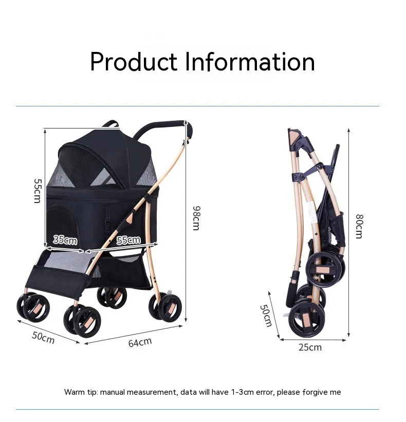 Stroller Haiwan Peliharaan 4 Roda